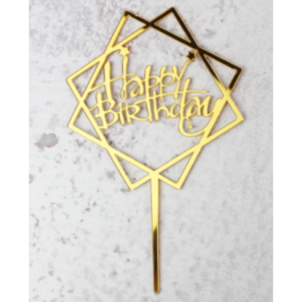 Happy Birthday Acrylic Topper (Square)